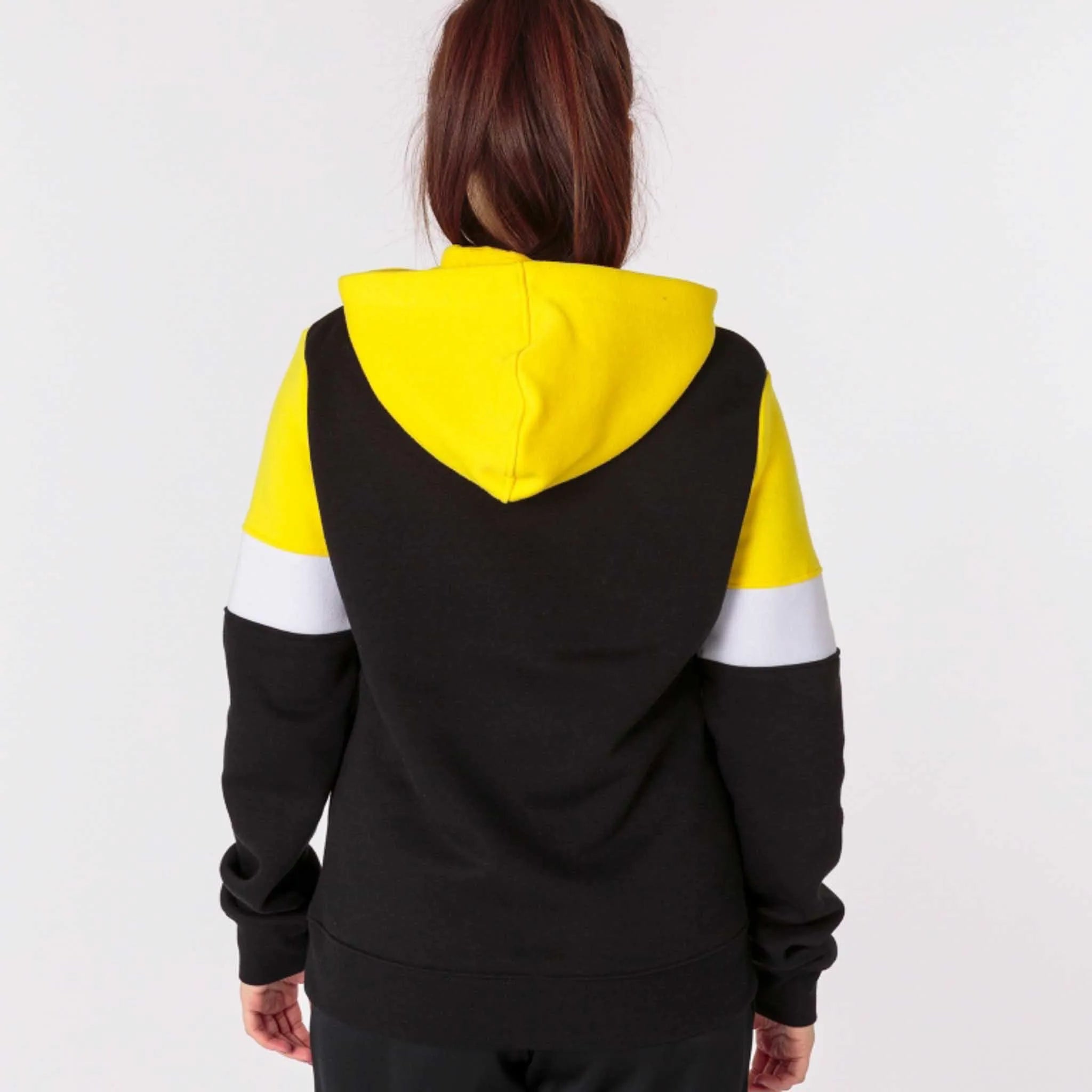 Damessweatshirt joma crew iv hoodie zwart-geel zwart xs