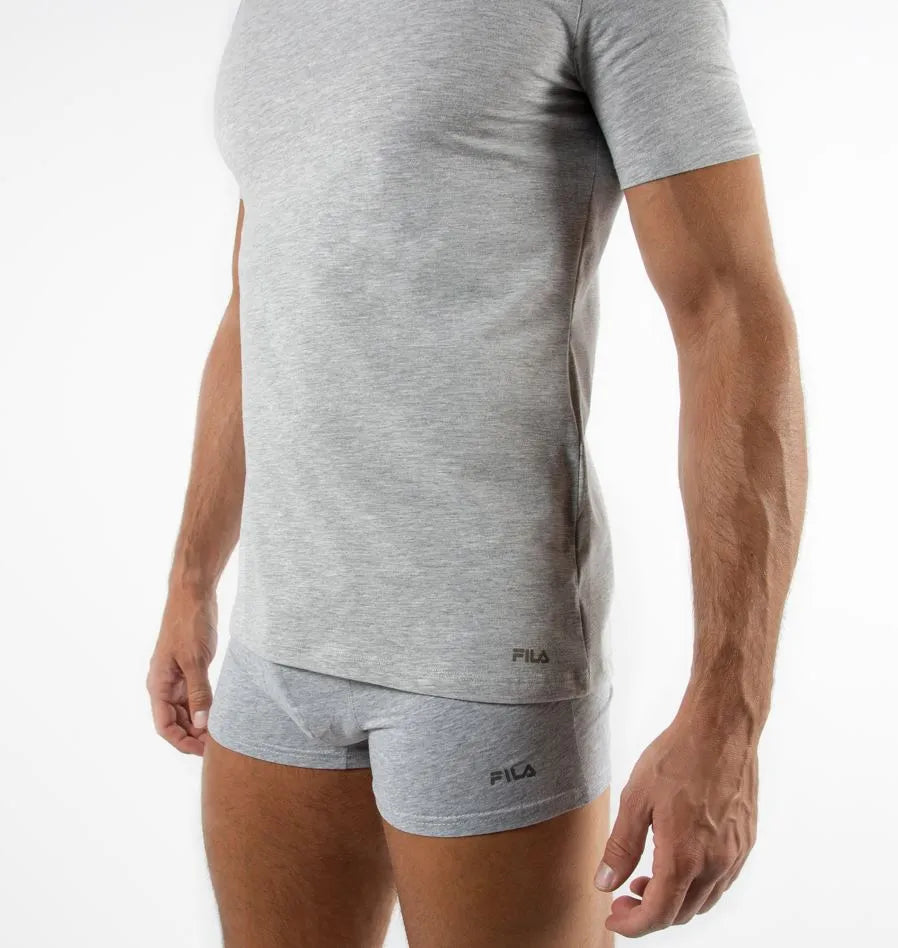 Fila Regular Fit Graues T-Shirt für Herren