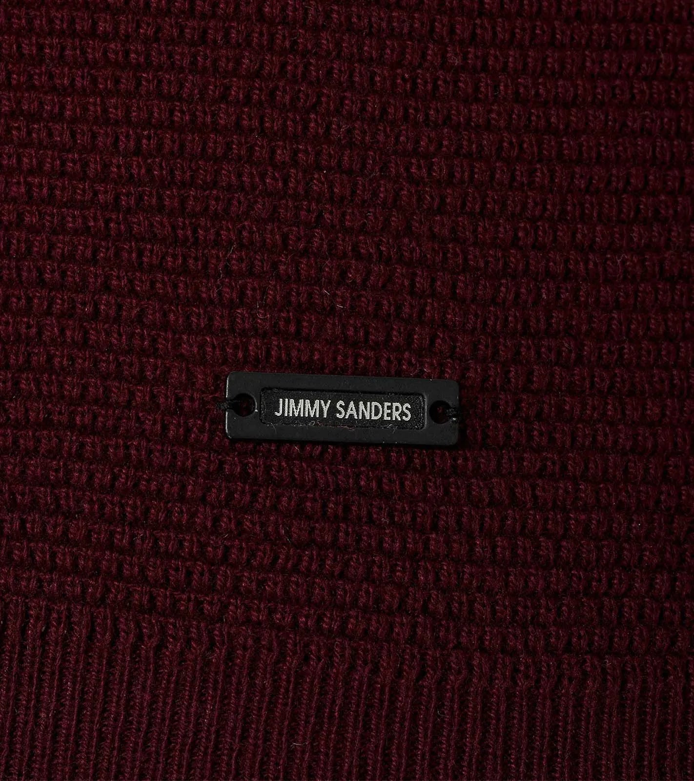 Jimmy Sanders Zetico Bordeaux T-léine na bhFear Burgúine