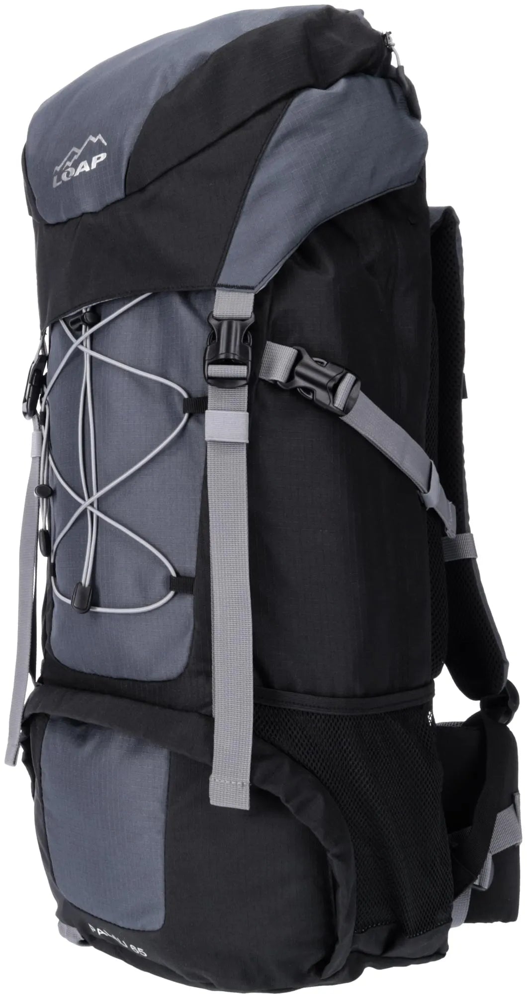 Czarno-szary plecak turystyczny Loap Palau 65