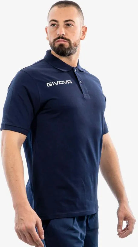 Poloskjorte Givova Polo Cotone Piquet Sommerblå