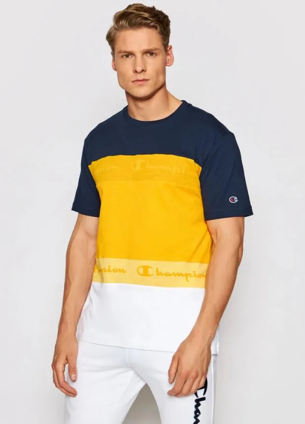 Camisa Champion Masculina Marinho-amarelo-branco Amarelo