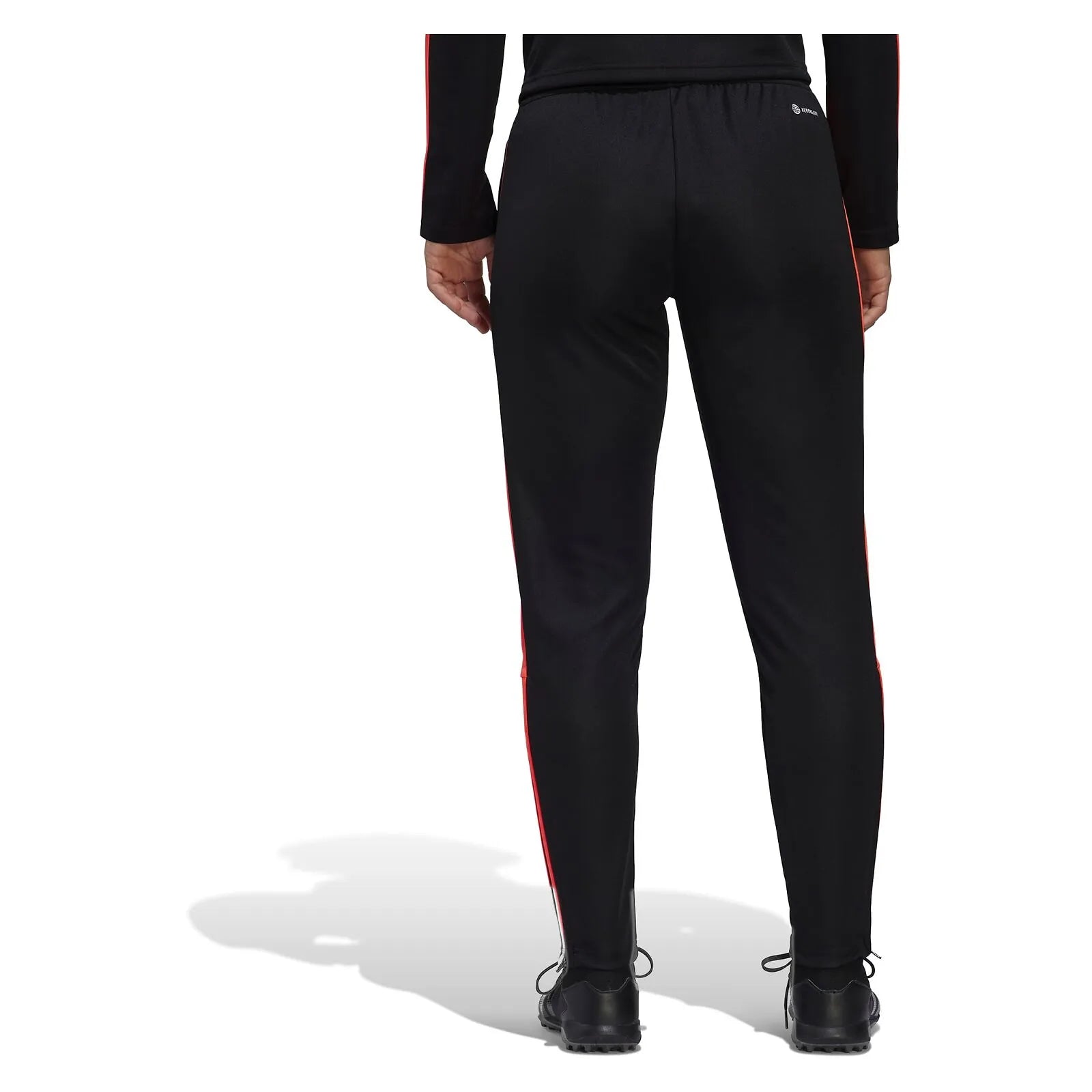 Adidas wms tiro pants dubh-app gréine dearg dubh m
