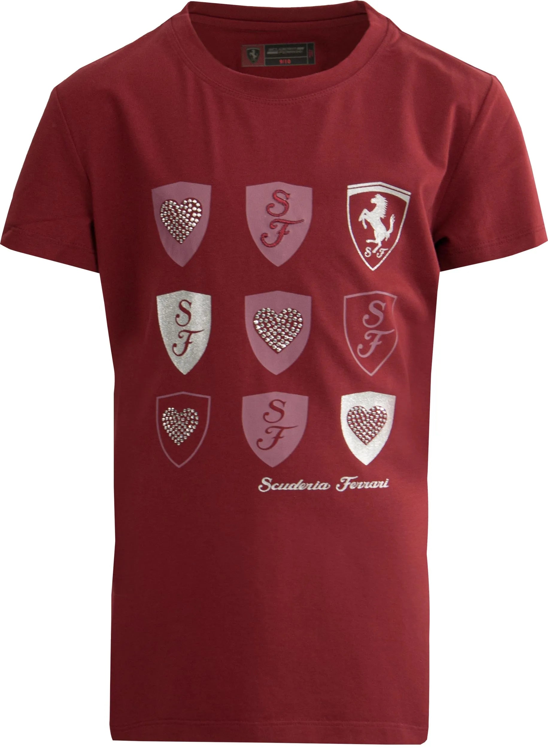Tricou pentru copii Ferrari Jersey și Georgette Long Bordeaux Burgundy