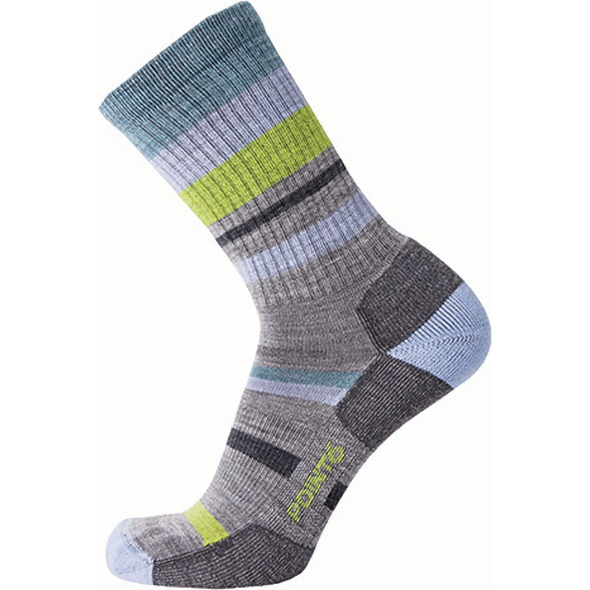 Point6 Mixed Stripe Light Crew Stone