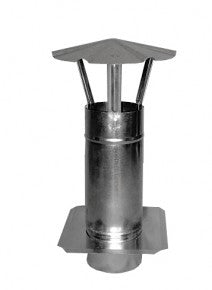 Galvaniseret Ventilationsskorsten Med 130mm Plade