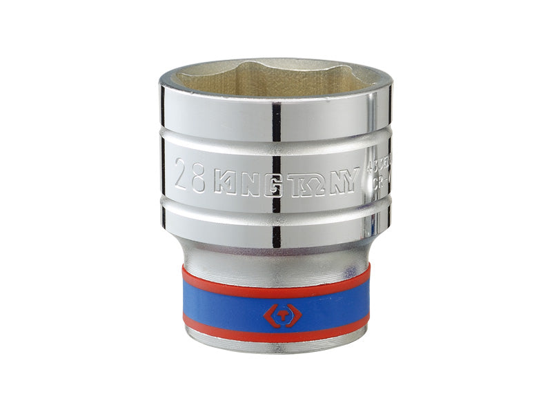 Short Socket 6-point Chrome 1/2'' 17mm