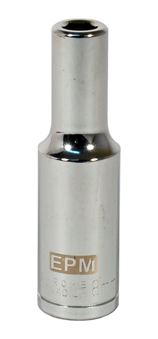 Długie gniazdo 1/2'' 6-kątne, chromowane, 9mm