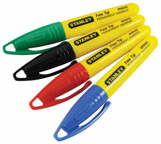 Mini Marker 4 Tipuri De Culori Varf rotund Stanley