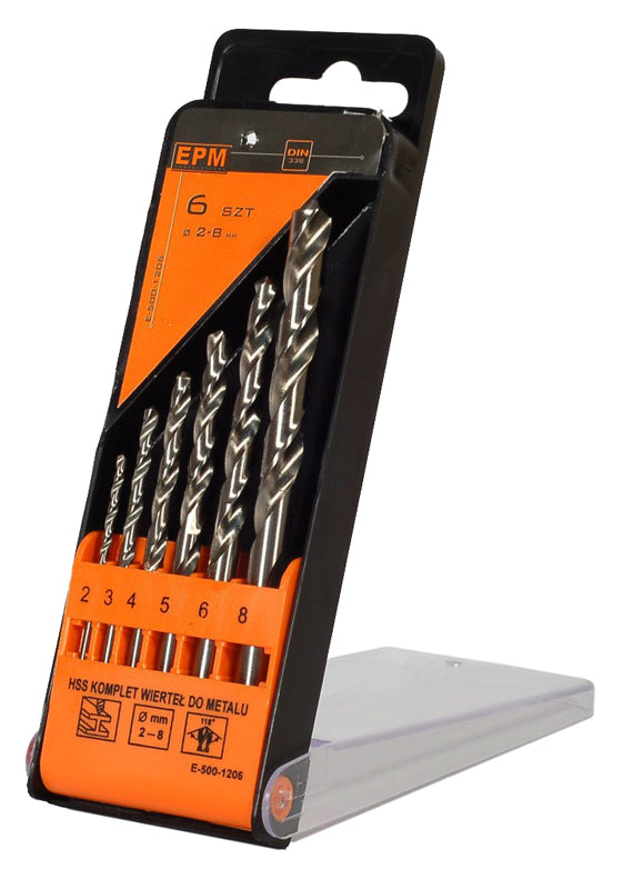 Set Burghie Hss Pentru Metal 2-8mm 6buc.