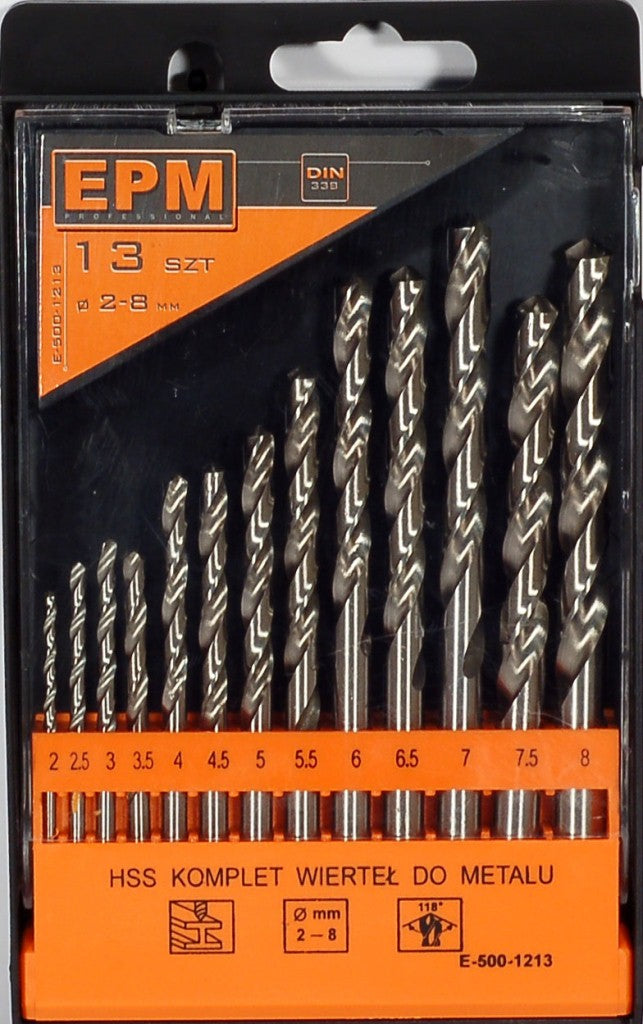 Set Burghie Hss Pentru Metal 2-8mm 13 Buc.
