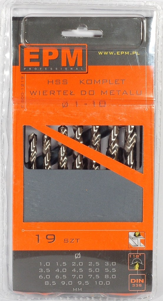 Set Burghie Hss Pentru Metal 1-10mm 19 Buc.