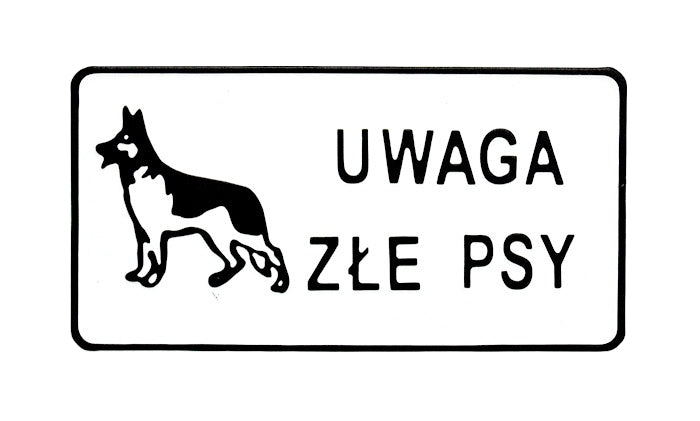 Board 15*29cm Be Careful Bad Dogs