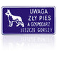 Board 15*29cm Warning The Dog Is Bad And The Host Is Even Worse