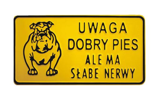 Board 15*29cm Attention Good Dog But Has Weak Nerves