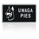 Board 15*29cm Attention Dog