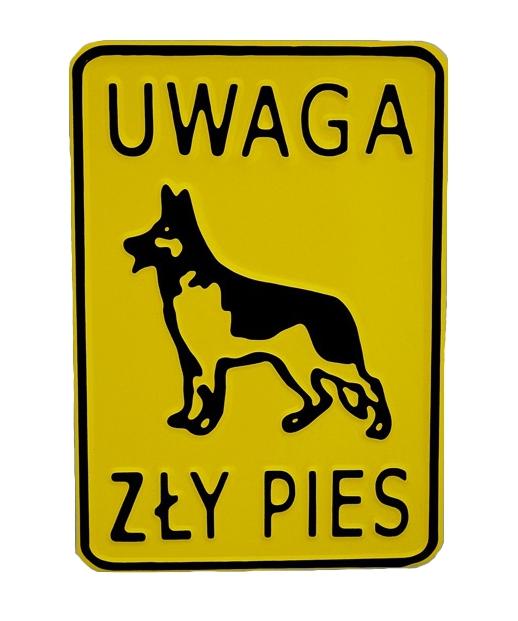 Board 15*20cm Be Careful Dog