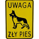 Board 15*20cm Be Careful Dog