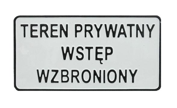 Board 15*29cm Private Area No Entry