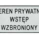 Board 15*29cm Private Area No Entry
