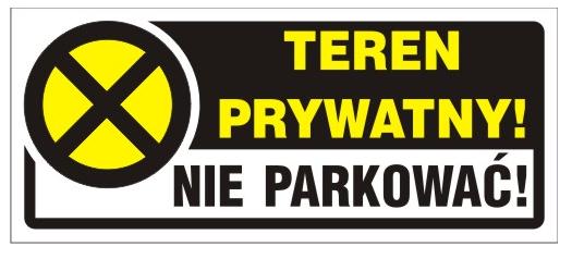 Matrica 23*10cm Privát terület! Ne parkolj!