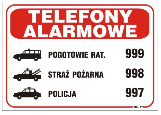 Tábla 25*17,5cm segélyhívó telefonok