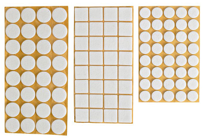 Felt Pad Blister Brown 28*28mm - 12pcs