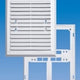 Ventilation Grille With Frame 180*220mm White+mesh