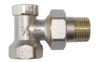 Vanne de radiateur avec connecteur de tuyau, retour d'angle en acier 1/2