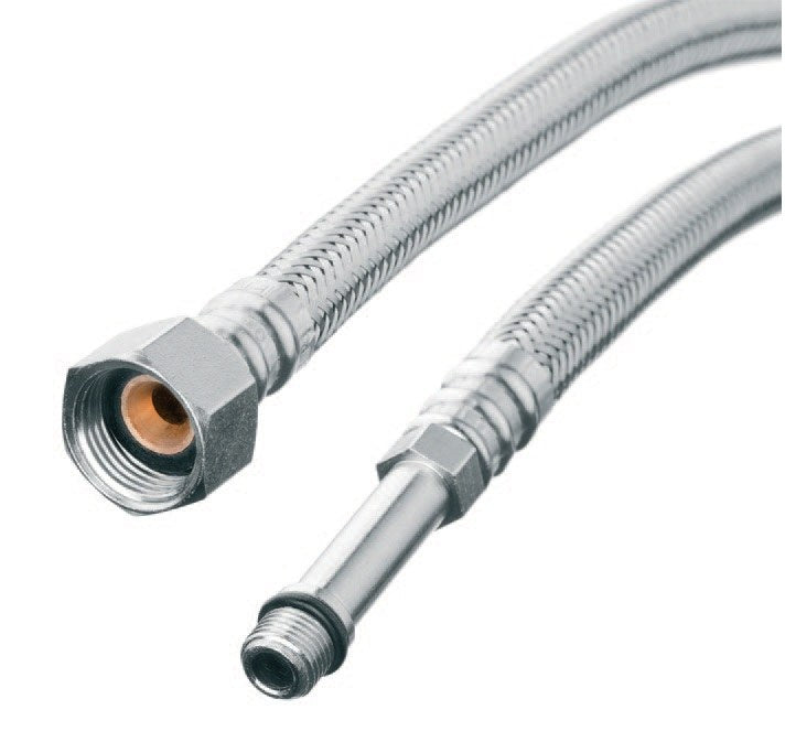 Stainless Steel Braided Hose Thread Inner/outer End Long 50cm 1/2