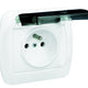 Akord Hermetic Socket 1-vejs Z/u Ip44 Med Røgklap