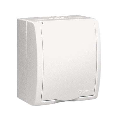 Waterman hermetische socket. 1-weg Met/met Ip54 Wit