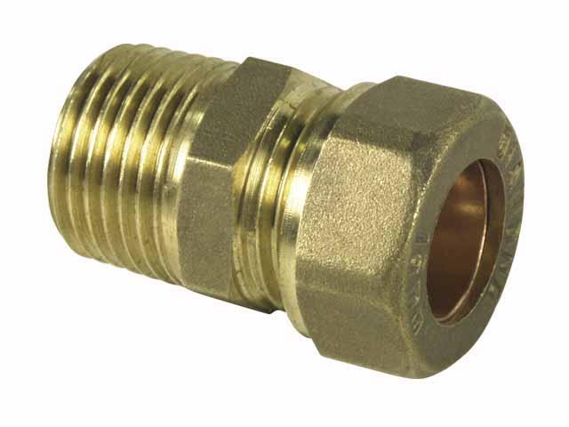 Mässingsbeslag 1/2'*15mm kompression