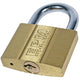 Brass Padlock 5 Keys 50mm