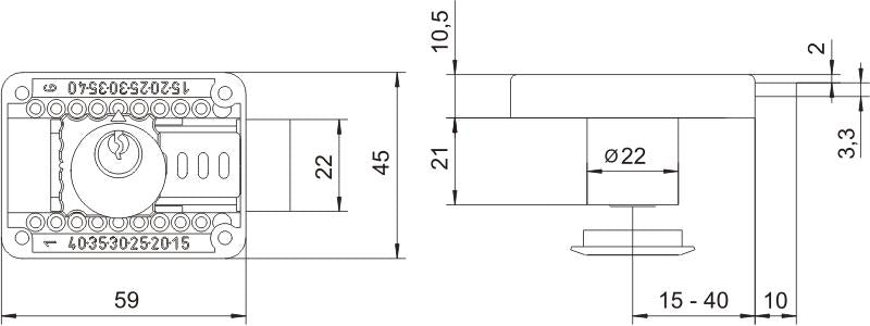 Încuietoare pentru mobilier nichel Zmb-3