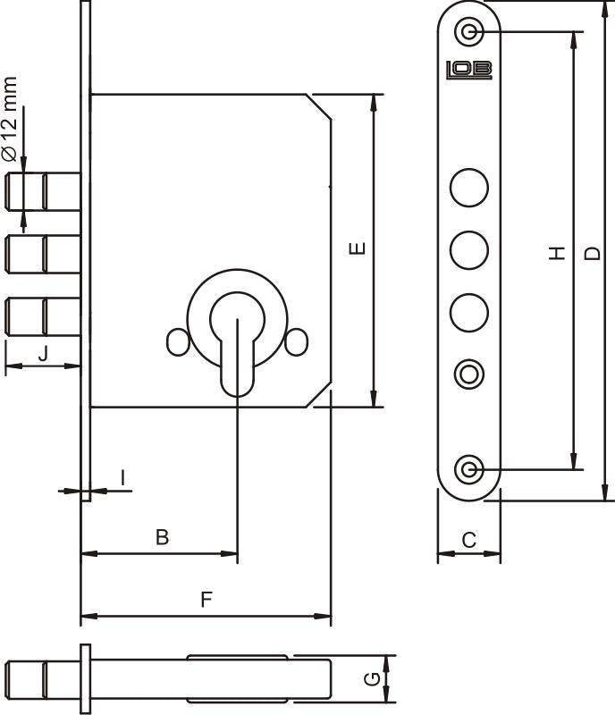 Additional Pin Mortise Lock Z-200