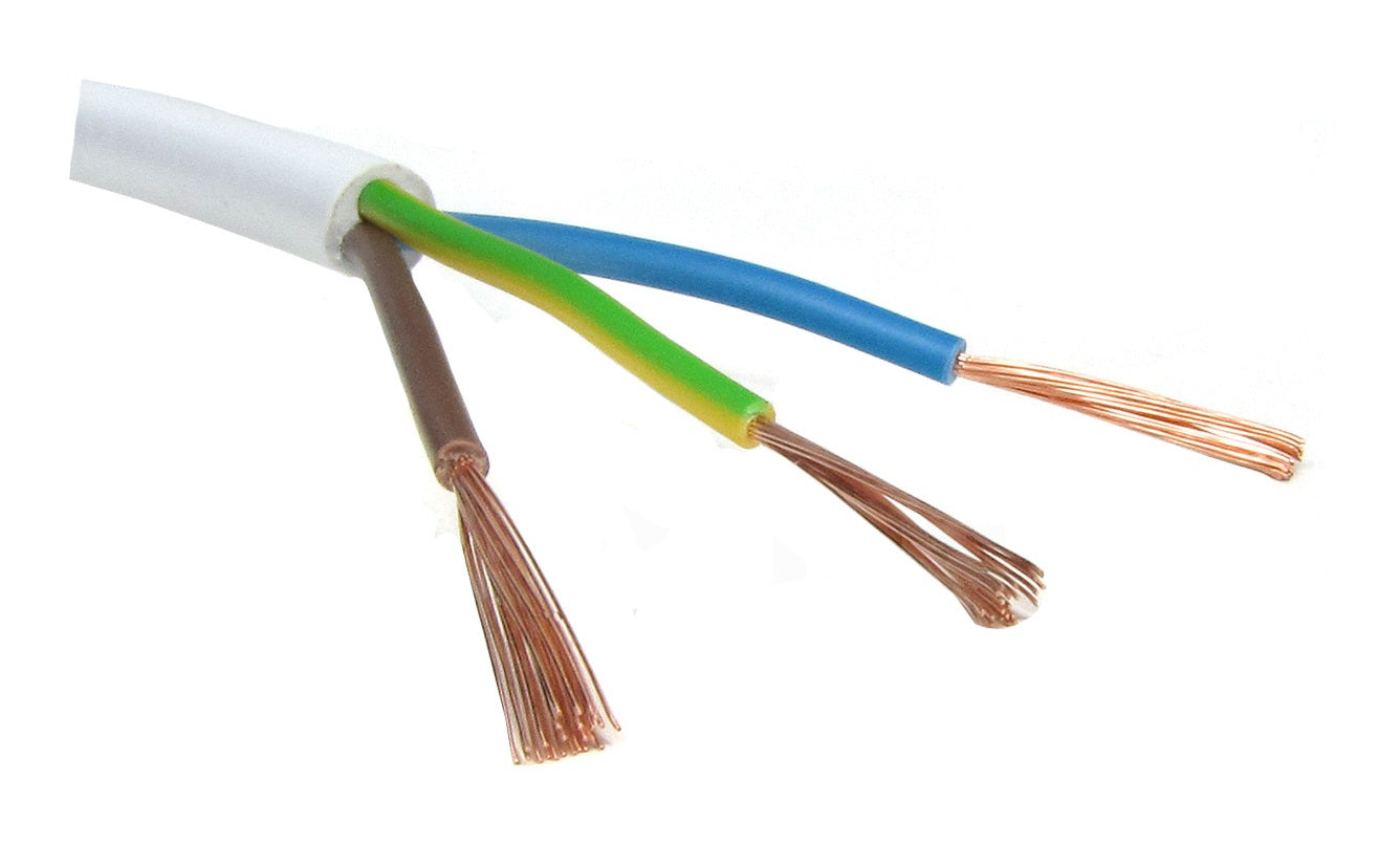 Pouzdro Kabel H03vv-f Omy 3x1,0 Bílý 300v