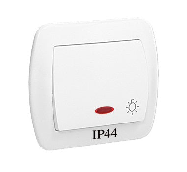 Tlačidlo Chord Light P/t IP44 s podsvietením Biele