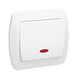 Akkord Enpolet Switch P/t Med Belysning Hvid