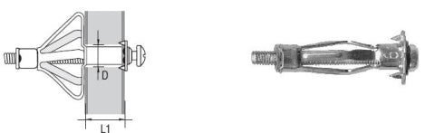 Perno in acciaio Molly 4*32mm