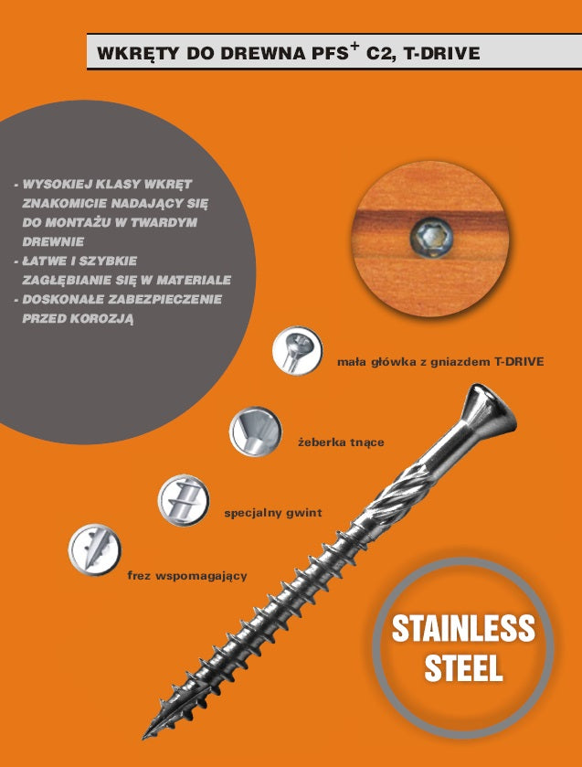 Tropic C2 Hardwood Screw 5*70mm T25