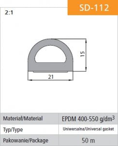 Self-adhesive Gasket Black Sd-112-0 21*15mm Mb