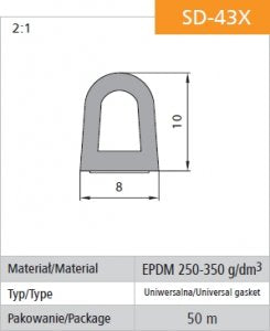 Selbstklebende Dichtung Schwarz Dgp 8*10 Mb