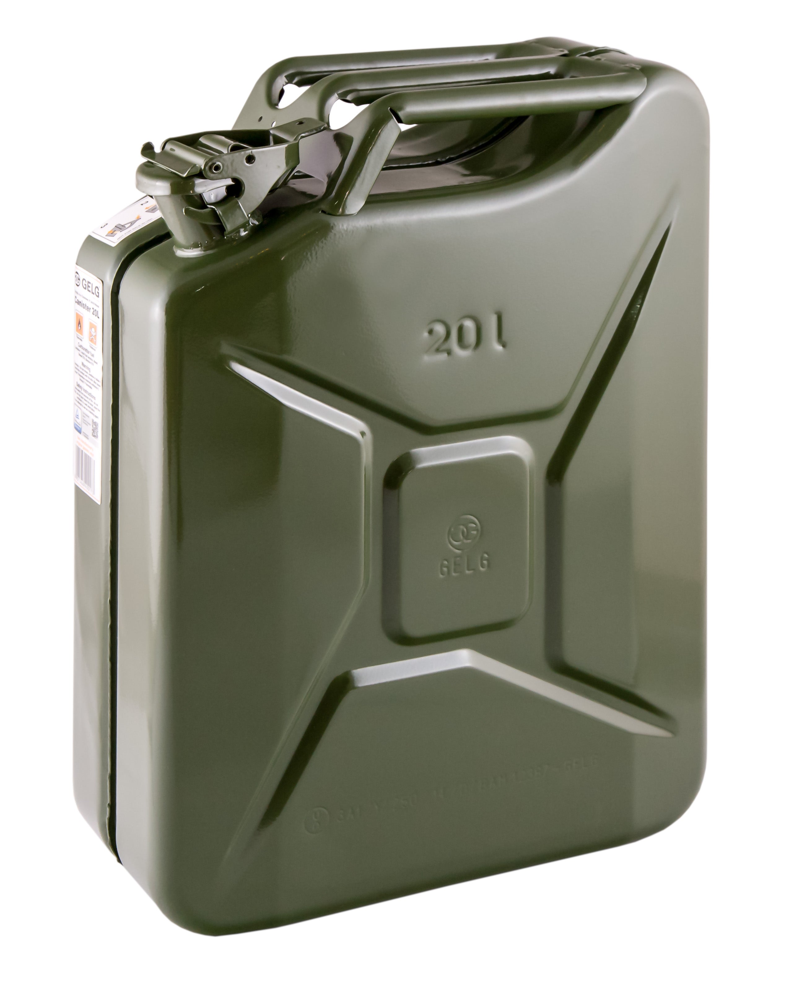 Bidon en acier vert Ral 6003 20l