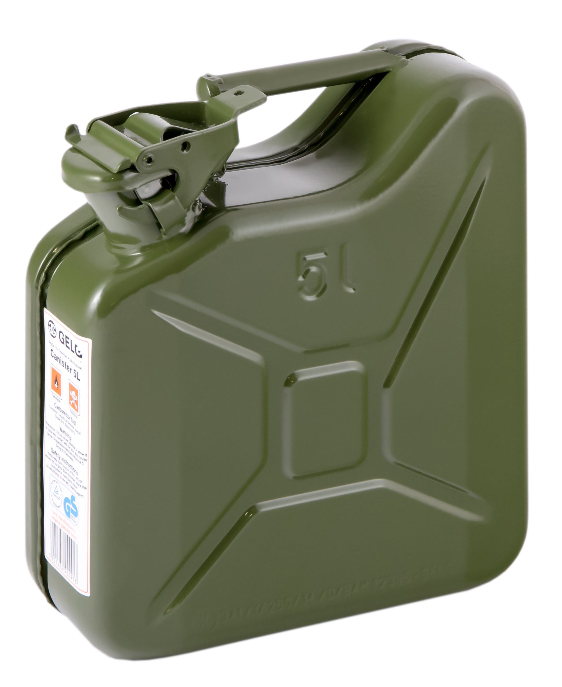 Bidon en acier vert Ral 6003 5l