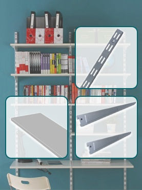 Double Wall Strip Braket Platinum 50cm