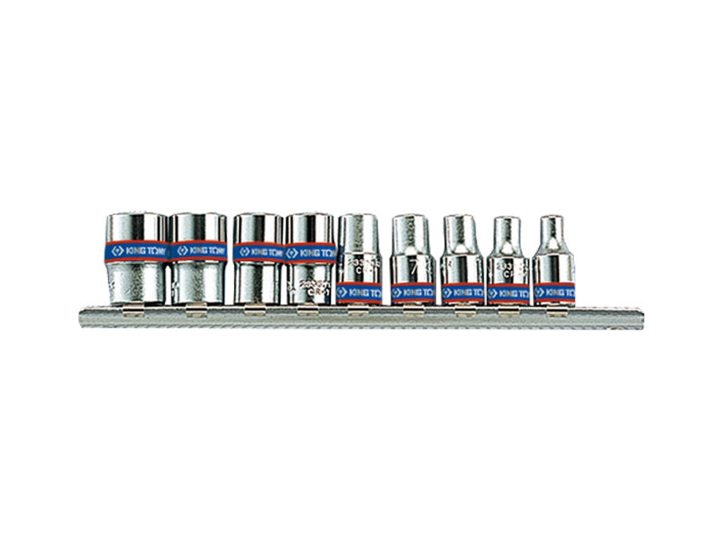 Sada 1/4 6-úhlových zásuvek 9 kusů 4-13 mm blistr