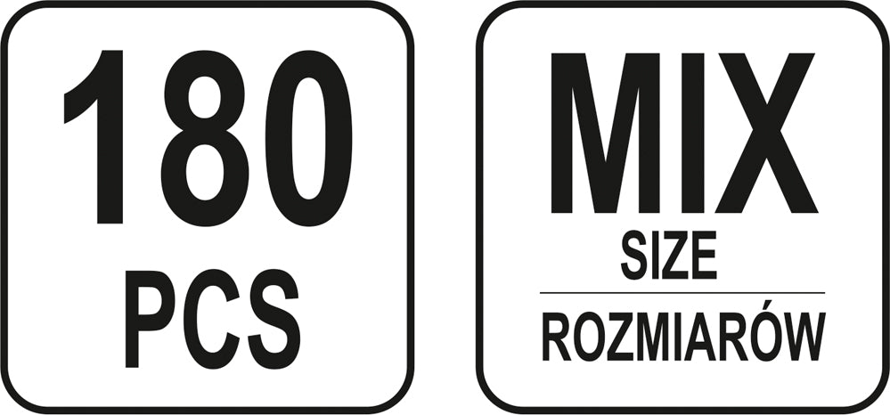 Set cu ochiuri din cauciuc 180 buc Mix