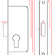 Jania 22 Mortise Lock para cilindro