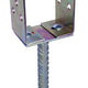 Adjustable Post Base 0-165mm For Rod Yellow Galvanized